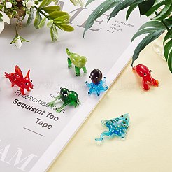 6Pcs 6 Style Handmade Lampwork Display Decorations&nbsp;AJEW-SZ0002-30