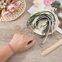 50Pcs Trendy 3MM Round Braided Imitation Leather Cord Bracelet Making&nbsp;BJEW-CL0001-45