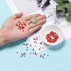 375g15色ガラスシードビーズ  不透明色  ラウンド  ミックスカラー  8/0  3~4x2~3mm  穴：0.8~1mm  25 G /カラー&nbsp;SEED-JP0004-02-3mm