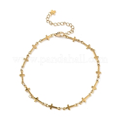 304 Stainless Steel Cross Link Chain Anklets for Women&nbsp;AJEW-AN00679-01