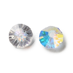 ガラス k9 ガラス  模造オーストリアクリスタルビーズ  多面カット  ダイヤモンド  クリアAB  6x3.5mm  穴：1mm&nbsp;GLAA-H024-04
