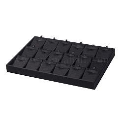 木製のペンダントが表示  長方形  布で覆う  ブラック  35x24x3cm&nbsp;PDIS-G004-02