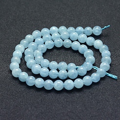 Natural Aquamarine Beads Strands&nbsp;G-P342-10-6mm-A+