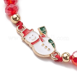 3Pcs 3 Styles Christmas Glass Braided Bead Bracelet Sets&nbsp;BJEW-JB10892