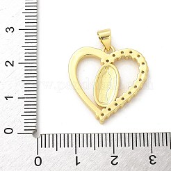 Brass Micro Pave Cubic Zirconia Pendants&nbsp;KK-S511-26A-G