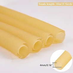 合成ゴム紐  中空  きいろ  6mm  穴：4mm&nbsp;RCOR-WH0001-03