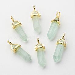 Natural Green Fluorite Pointed Pendants&nbsp;G-G902-A01