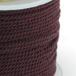 ナイロン糸  ミラノコード/ツイストコード  ココナッツブラウン  1.5~2mm  約54.68ヤード（50m）/ロール&nbsp;NWIR-R039-738