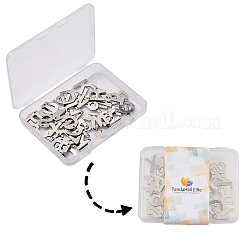 304 Stainless Steel Alphabet Letter Charms&nbsp;STAS-PH0019-70