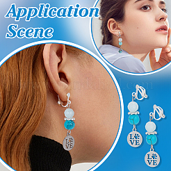30 Pairs 925 Sterling Silver Clip-on Earring Findings&nbsp;STER-PH0005-01S