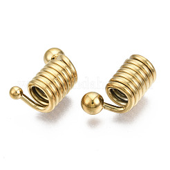 316サージカルステンレススチールヨーロピアンビーズ  大穴ビーズ  コラム  14KGP本金メッキ  18x11x8mm  穴：5mm&nbsp;STAS-N097-069LG