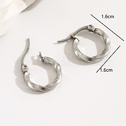 Fashionable Unique Design 201 Stainless Steel Twist Hoop Earrings&nbsp;TL6585