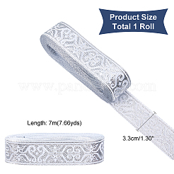 Ethnic Embroidery Polyester Flat Ribbons&nbsp;OCOR-WH0060-37B