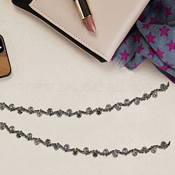 S-shaped Glass Rhinestone and Iron Cup Chains&nbsp;DIY-WH20032-25B-01
