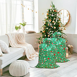 Christmas 3Pcs Rectangle Plastic Gift Storage Bags&nbsp;ABAG-WH20010-08A