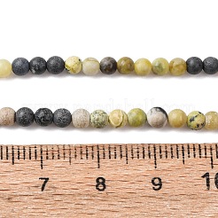 ナチュラルイエローターコイズ（ジャスパー）ビーズ連売り  ラウンド  3~3.5mm  穴：0.7mm  約135~139個/連  14.76''~14.96''（37.5~38センチメートル）&nbsp;G-Z116-A19-3mm