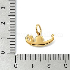 304ステンレスペンダント  ゴールドカラー  ゴンドラボートの魅力  9x17.5x2.5mm  穴：5mm&nbsp;STAS-A145-03F-G