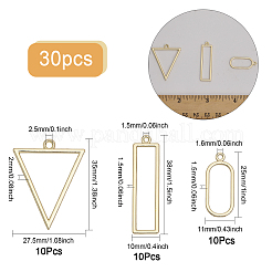 30Pcs 3 Styles Alloy Open Back Bezel Pendants&nbsp;FIND-CA0007-86