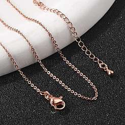 Brass Cable Chain Necklaces Making&nbsp;MAK-P011-01RG