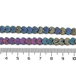 Electroplated Natural Lava Rock Beads Strands&nbsp;G-Q1009-G01-02C