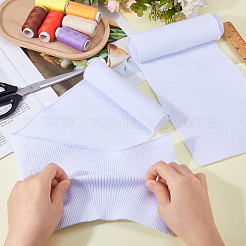 ポリエステル弾性生地  服装アクセサリー  長方形  ホワイト  140~150x2mm  1ヤード/個&nbsp;DIY-WH0622-517B