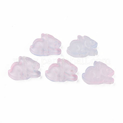 Two Tone Transparent Spray Painted Glass Beads&nbsp;GLAA-Q092-03-C02