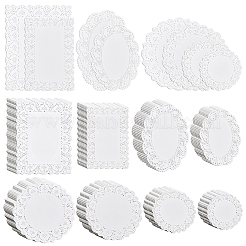 800個 8種類のレースペーパー 耐油ラップティッシュ  キッチンベーキング用品用  混合図形  162~350x162~300x0.2mm  100個/スタイル&nbsp;AJEW-TW0001-14