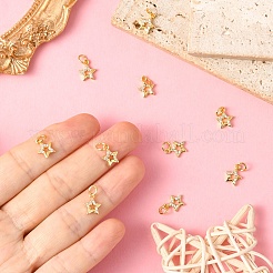 10Pcs Brass Micro Pave Cubic Zirconia Charms&nbsp;ZIRC-YW0001-33