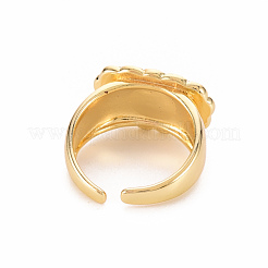 Brass Enamel Cuff Rings&nbsp;RJEW-S045-121-NR