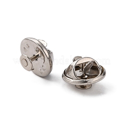 鉄製バタフライクラッチピンバック  プラチナ  トレイ：4.5mm  12mm  ピン：1mm&nbsp;IFIN-R214-02P