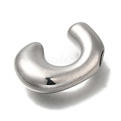 304ステンレスペンダント  レターチャーム  変色防止  文字C  23x18x6mm  穴：3.5x2.2mm&nbsp;STAS-S166-02P-03