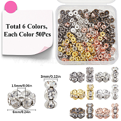 200Pcs 10 Colors Brass Rhinestone Spacer Beads&nbsp;RB-SP001-08A