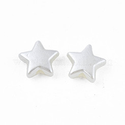ABSプラスチックパール調ビーズ  スター  貝殻色  7x8x3mm  穴：1.5mm  約624個/50g&nbsp;X-KY-S170-03-A01