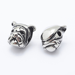 304 Stainless Steel Puppy Beads&nbsp;STAS-K152-01AS