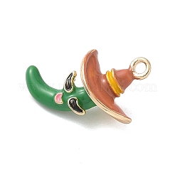 合金エナメルチャーム  野菜のチャーム  ゴールドカラー  帽子  17.5x15.5x8mm  穴：1.5mm&nbsp;LS-PALLOY-P314-02D-G02