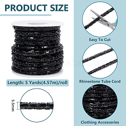 5 yards PVC & Glass Rope Soft Tube Rope String for Clothing Shoes Accessories&nbsp;FIND-BC0013-25B