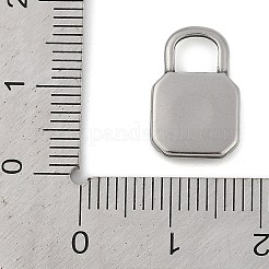 変色しない304ステンレススチールペンダント  南京錠チャーム  ステンレス鋼色  15.5x10x2mm  穴：4x5mm&nbsp;STAS-Z084-05P