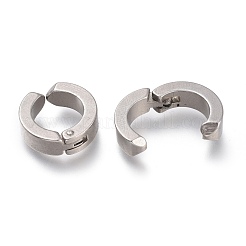 変色しにくい303ステンレススチール製カフイヤリング  低刺激性のイヤリング  リング  ステンレス鋼色  13x4mm&nbsp;EJEW-F262-01D-P