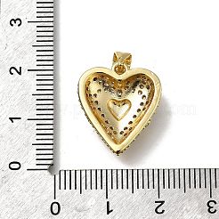 Brass Micro Pave Cubic Zirconia Pendants&nbsp;KK-C090-45G-01
