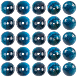 天然ブルータイガーアイビーズ50個  染め＆加熱  ラウンド  8mm  穴：1mm&nbsp;G-SP0001-36