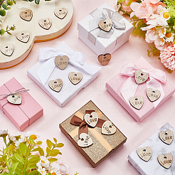200Pcs Mr & Mrs Love Wooden Wedding Hearts&nbsp;WOOD-SP0001-30