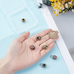 6Pcs 3 Colors Brass European Beads&nbsp;KK-ME0004-23