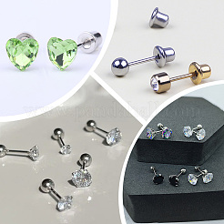 50Pcs 316L Surgical Stainless Steel Ear Nuts&nbsp;STAS-BBC0007-82