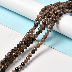 天然キアストライト ビーズ 連売り  ラウンド  6mm  穴：1~1.2mm  約64個/連  15.75インチ（40cm）&nbsp;G-F729-02A