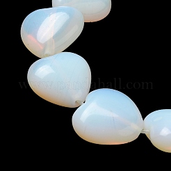 オパールビーズ連売り  ハート  15x16x7.5mm  穴：1mm  約12個/連  6.97''~7.09''（17.7~18センチメートル）&nbsp;G-K335-01J