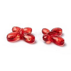 透明なアクリルビーズ  多面カット  蝶  ミックスカラー  17x13x5mm  穴：2mm  約950個/500g&nbsp;TACR-R13-M