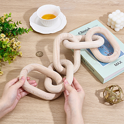 Wood 5 Link Chain Display Decorations&nbsp;AJEW-WH0314-882B