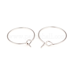 316l サージカルステンレススチール フープピアス金具  ワイングラスチャームのパーツ  ステンレス鋼色  15x0.8mm&nbsp;STAS-G229-07P-08A