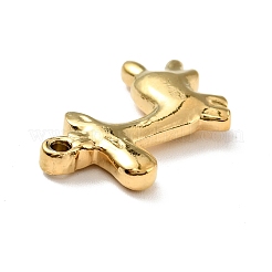 PVD真空メッキ201ステンレス鋼機械研磨ペンダント  キリン  ゴールドカラー  18.5x15x3mm  穴：1.5mm&nbsp;STAS-G261-26G