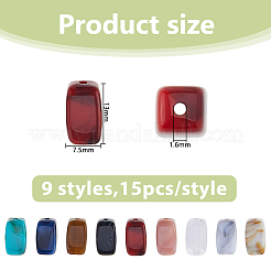 135Pcs 9 Colors Acrylic Beads&nbsp;OACR-DC0001-39